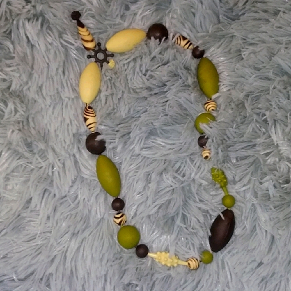 A unique made necklace.